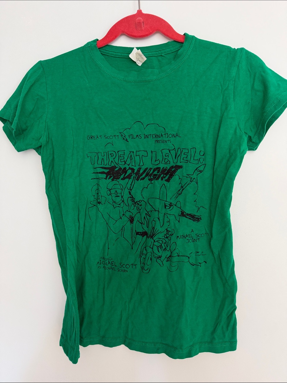 Green 'Threat Level: Midnight' The Office Michael Scott Graphic Tee